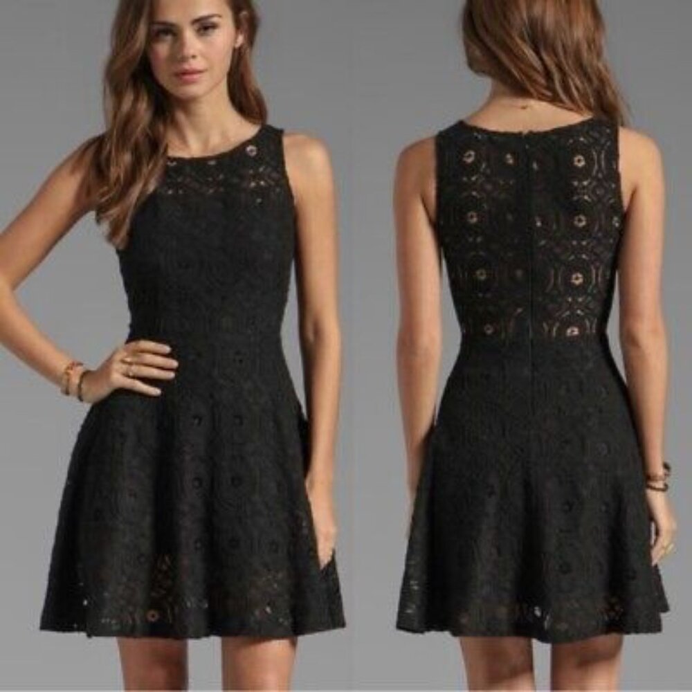 BB Dakota Renley Lace Fit & Flare Dress